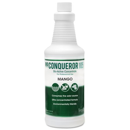 FRESH PRODUCTS Bio Conqueror 105 Enzymatic Odor Counteractant Conc, Mango, 32oz, PK12 12-32BWB-MG